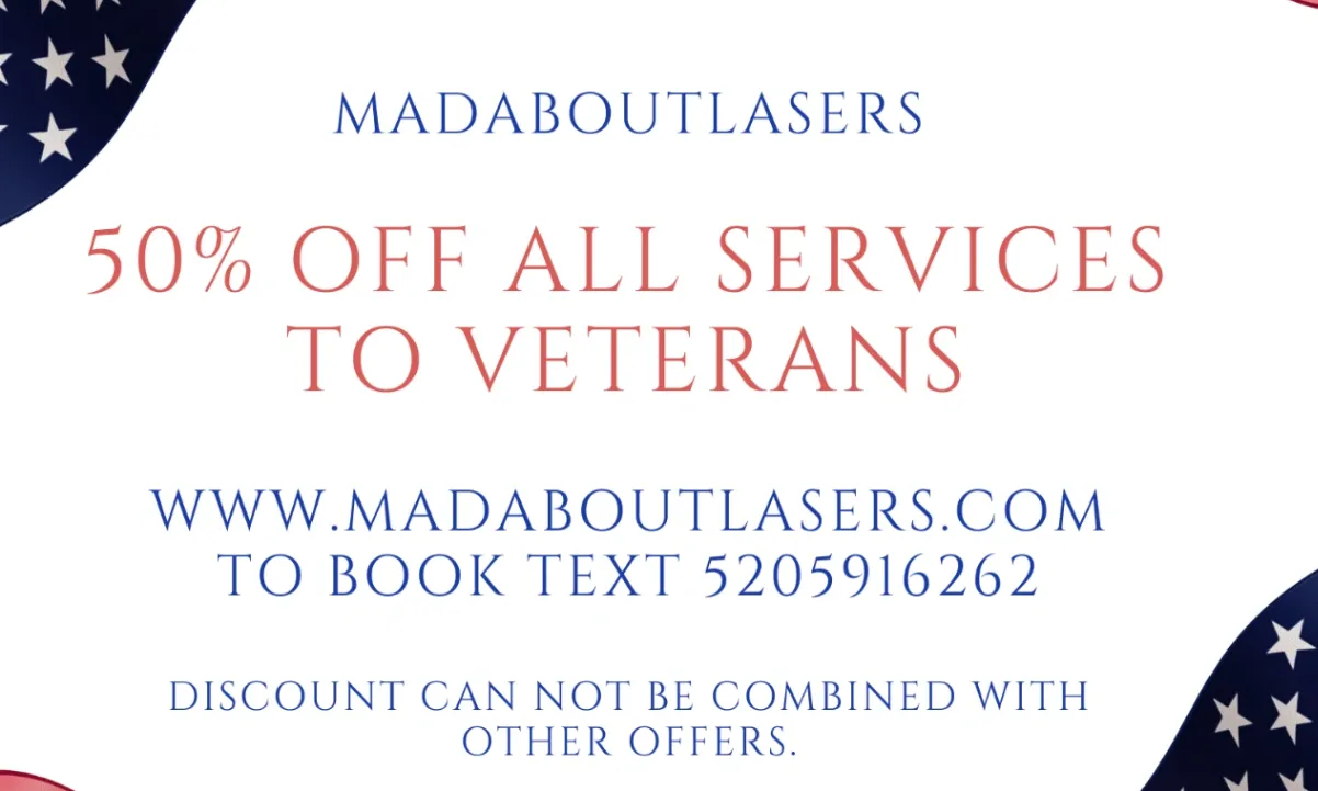 deal for Madaboutlasers is proud to offer a 50% off all services discount to military members and veterans. Claim your discount today.