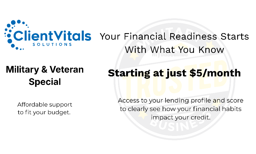 deal for Honoring our heroes! ClientVitals offers exclusive Military and Veteran Specials to support your financial health. Don’t miss out on this special offer designed just for you. Click "Claim" now and experience the care you deserve!