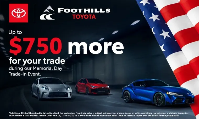 deal for Claim up to $750 more for your trade during our Memorial Day Trade-In Event! Act now to maximize your savings.