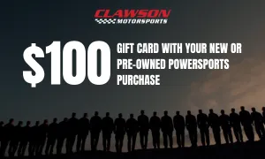 deal for Active, Reserve, and Retired US Military personnel can claim a $100 gift card with any new or used powersports purchase. Click 'Claim' to take advantage of this exclusive offer today!