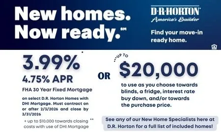 New Homes. Now Ready. 